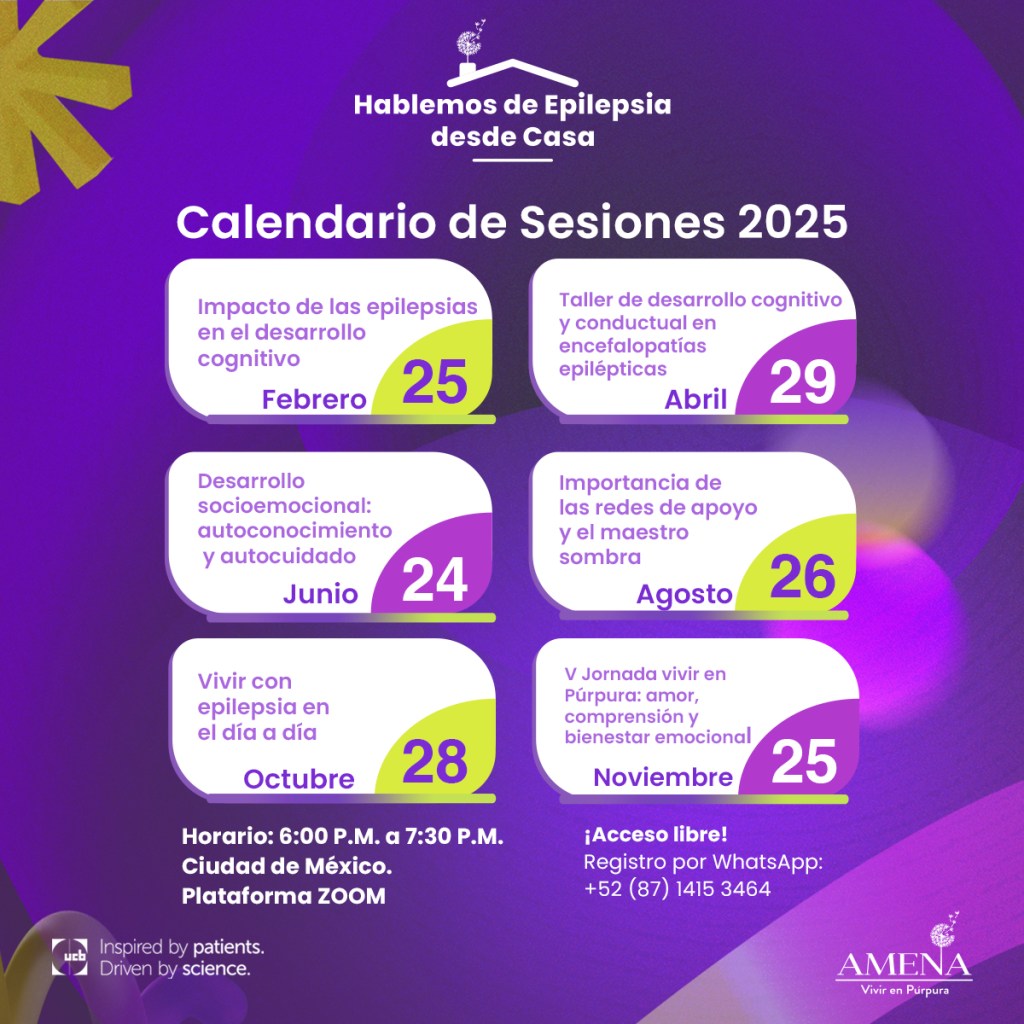 Calendario de sesiones 2025: Hablemos de Epilepsia desde&nbsp;Casa